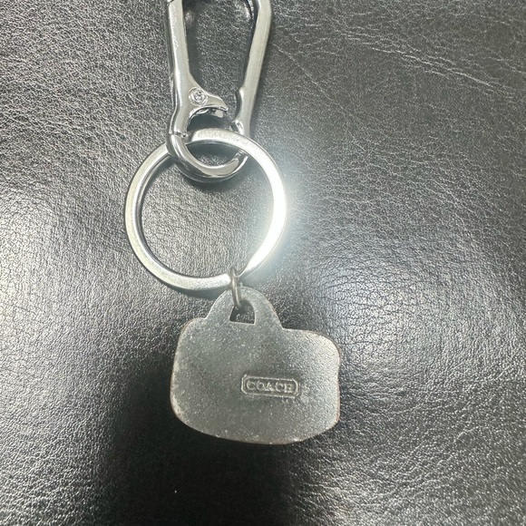 Coach Red and Silver Bag Keychain Charm - key chain section added to charm - Picture 2 of 2